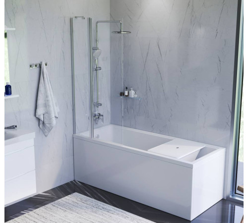 Шторка для ванны AM.PM Gem 80х140 см поворотная W90BS-D3W5-140CT