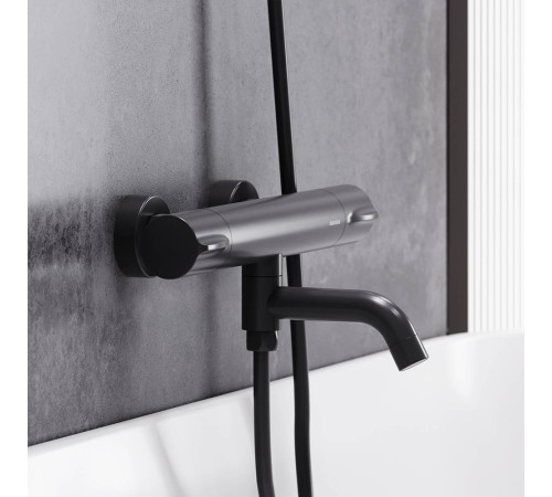 Смеситель для ванны и душа Damixa Scandinavian Pure с термостатом матовый черный 363000300