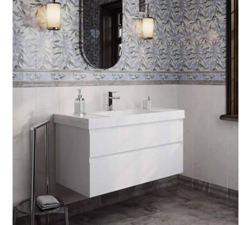 Тумба подвесная Kerama Marazzi Cubo 100 см с ящиками белая матовая CUB.100.2\WHT.M