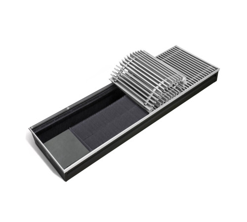 Внутрипольный конвектор КЗТО Бриз 300x80x2500 мм решетка алюминий БР30080*2500UКНР5АЛ12Ч