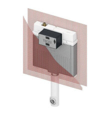 Застенный смывной бачок TECE TECEbox Octa II 7 л глубина 8 см 9370500