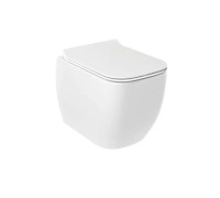 Унитаз подвесной безободковый Kludi Resa C 52 см Spiralflush с сиденьем микролифт 28WCSET43