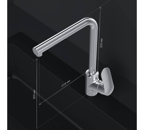 Смеситель для кухни AM.PM Like хром F8005000