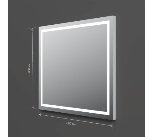Зеркало настенное AM.PM Gem с LED-подсветкой по периметру 80 см M91AMOX0801WG