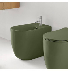 Биде напольное Kerasan Nolita 55х35 см с 1 отверстием и креплениями WB5N Verde muschio 532011