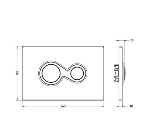 Клавиша смыва Artceram Monet черный матовый 701.000.17