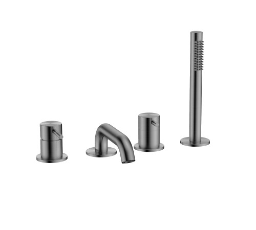 Смеситель на борт ванны Aquanet Siena на 4 отверстия металл AQM6219GM