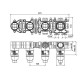 Встраиваемая часть смесителя Almar Modular однорычажного для ванны E169004