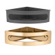 Полочка для душа угловая Keuco Elegance подвесная brushed brass/anthracite 11657250001