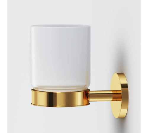 Стакан стеклянный с настенным держателем AM.PM X-Joy золото A85A34399