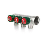 Коллектор модульный ELSEN 3/4 4 контура 1/2 HP ПУ вентили 90° TIN латунь EMW03.04T