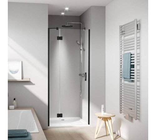 Дверь в нишу Kermi LIGA 900x2000 мм Schwarz Soft прозрачное стекло Kermiclean LI SFL 09020 3PK