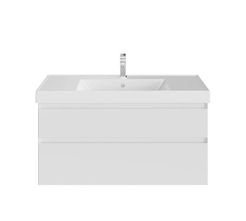 Тумба подвесная Kerama Marazzi Cubo 100 см с ящиками белая матовая CUB.100.2\WHT.M