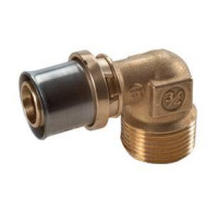 Угольник Giacomini RM127 90° 1 x 26x3 мм пресс наружная резьба латунный RM127Y058