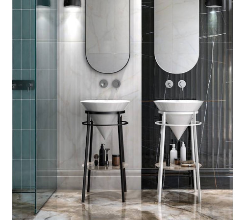 Металлическая структура напольная Kerama Marazzi Cono 44х77 см белый матовый CO.44\WHT.M