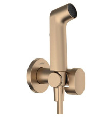 Гигиенический душ Hansgrohe 1jet S EcoSmart+ со смесителем держателем и шлангом 125 см шлифованная бронза 29232140