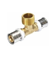 Тройник переходной SANHA 3fit-Press 25130G 16x2.0-1/2-16x2.0 мм ВПр-ВР-ВПр 125130G1612