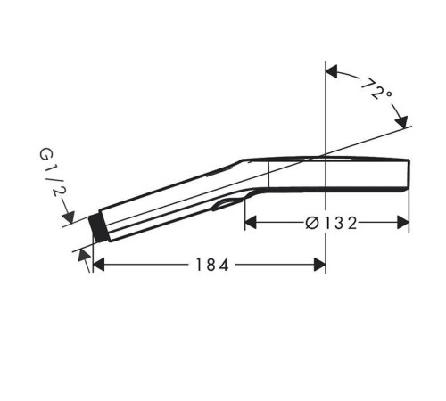 Ручной душ Hansgrohe Rainfinity 130 3jet черный матовый 26864670