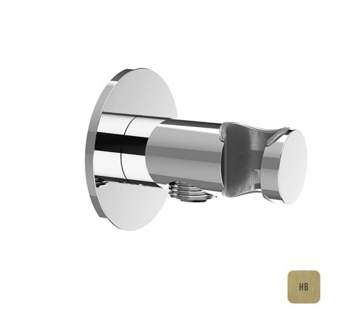 Шланговое подсоединение с держателем Almar E095037.HB латунь брашированная PVD