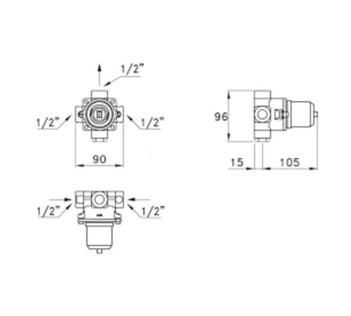 Встраиваемая часть смесителя для душа Stella 3292MC UN 01400 0000