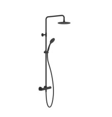 Душевая система Gessi Emporio с верхним душем, термостатом, штангой, шлангом и ручным душем Black XL 35181-299
