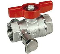 Кран шаровой Giacomini R251S 1/2 со сливом хромированный R251SX003