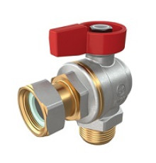 Кран шаровой Giacomini R780P 1/2 Н-В угловой с накидной гайкой для котлов и счетчиков R780PX013