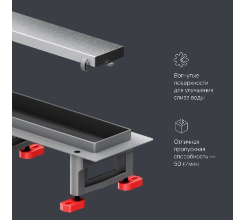 Трап для душа линейный AM.PM Masterflow Tile 60 см W01SC-U11-060-04SB
