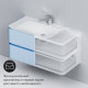 Тумба под раковину подвесная 100 см AM.PM Sensation светло-голубой M30FHX1002BG