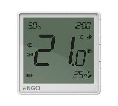 Беспроводной терморегулятор ENGO Controls EONE Zigbee с аккумулятором белый EONEBATW