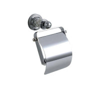 Держатель туалетной бумаги подвесной Boheme Murano с крышкой хром 10901-W-CR