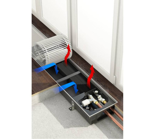 Внутрипольный конвектор Varmann Ntherm 230x90x3000 мм с решеткой N 230.90.3000 RR U EV1