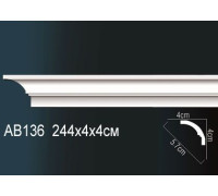 Карниз потолочный полиуретановый Perfect 140x140x2000 мм AB136
