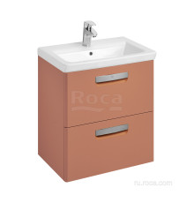 Тумба под раковину подвесная Roca The Gap 2 ящика 577x412x602 мм терракота ZRU9307837