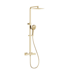 Душевая система с термостатом AQUAMET Cool Touch 226х120 мм золото шлиф AQM8007BG