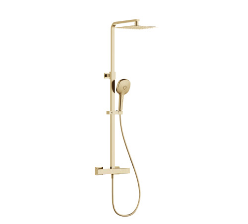 Душевая система с термостатом AQUAMET Cool Touch 226х120 мм золото шлиф AQM8007BG