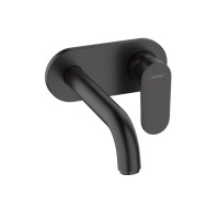 Смеситель для раковины hansgrohe Vernis Blend настенный внешняя часть 207 мм черный матовый 71576670