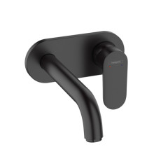 Смеситель для раковины hansgrohe Vernis Blend настенный внешняя часть 207 мм черный матовый 71576670