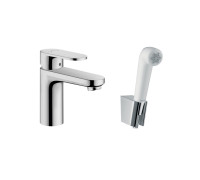 Смеситель для раковины Hansgrohe Vernis Blend с гигиеническим душем и шлангом 1600 мм 71215000