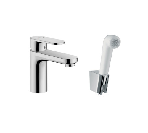 Смеситель для раковины Hansgrohe Vernis Blend с гигиеническим душем и шлангом 1600 мм 71215000