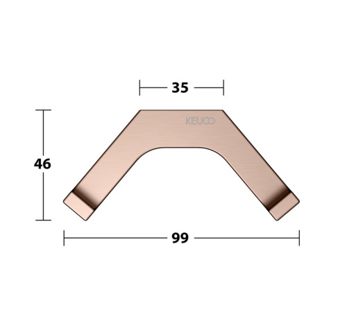 Крючок Keuco Edition 11 подвесной двойной brushed red gold 11115290000