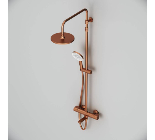 Душевая система AM.PM X-Joy с термостатом розовое золото F0785A544