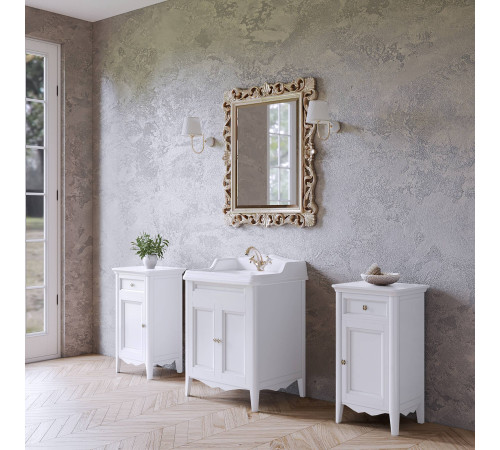Комплект мебели для ванной Tiffany World Veronica Nuovo 68 см напольный белый VER2068-B/AR824bi