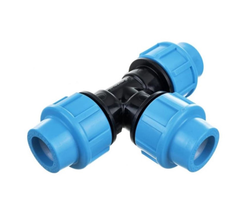 Тройник компрессионный Aquadrom для труб ПНД 20 мм 507743