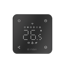 Комнатный термостат Ридан RSmart-FB Wi-Fi 230 В встраиваемый черный 088L1144R