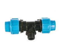 Тройник с наружной резьбой Джилекс 20х1/2 для труб ПНД 507852