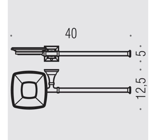 Мыльница с полотенцедержателем Colombo Design Portofino SX хром B3274S.CR-VAN