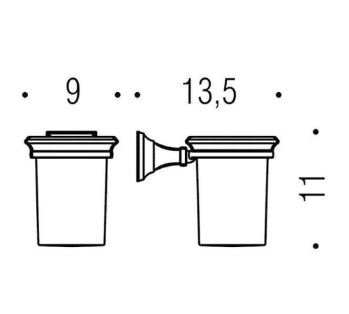 Стакан подвесной Colombo Design Portofino хром B3202.CR-VAN