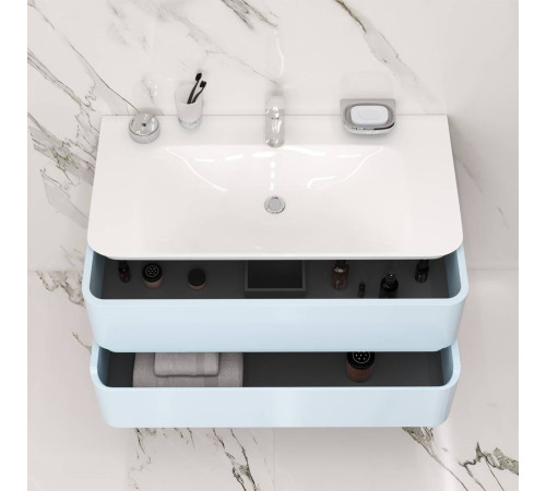 Тумба под раковину подвесная 100 см AM.PM Sensation светло-голубой M30FHX1002BG