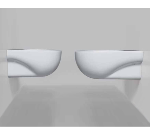 Биде подвесное Azzurra Nuvola 55x35x25 см 1 отв. NUBKS000000MBI